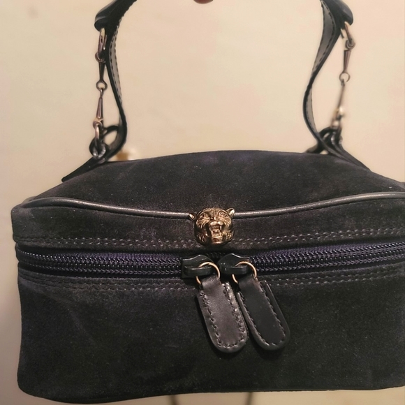 Gucci Horsebit Suede Animalier Vanity Train Case Shoulder Toiletry Mini Handbag - Picture 8 of 16